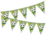 Football Parties Banner - Football Theme Triangle Flags | Exquisite Football Garland Decorations, Vibrant Football Flag Banner for Sports Meeting & Enthusiasts