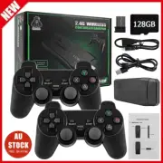128GB Wireless HDMI TV Game Stick Console 20000+ Built-in Games +2 Gamepad 4K WH
