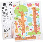 Totority Cartoon Boys and Girls Room Sticker Set Height Chart Wall Decal Decorative Decal for Children's Bedroom