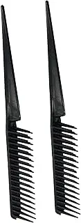 Amelia Beauty Products 3 Row Styler Brush, 7 in | Hair Styling Comb | Travel Hairbrush for women | Rat Tail Comb for Detangling (Black)