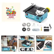 Mini Table Saw, 96W Dual Motor Control 4 Saw Blades Set Cut Thickness 12MM 0-...