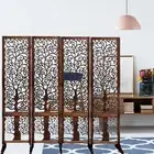 Wooden Room Partitions Room Dividers Screen Separator 4 With Stands Panels P2