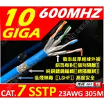 [光訊 10G 600MHZ 超抗干擾] CAT.7 SSTP 各別隔離+編織網多重隔離 超高頻路線 CAT7 SFTP