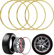 Wheel Protector,Material Aluminum Alloy,17-22 Inch Protective Decorative Ring,Durable And Long Lasting,Wheel Bumper Ring,Anti-scratch Anti-friction,Suitable for All Kinds Of Vehicles(Yellow,20in)
