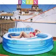 Intex Inflatable Kid Family Lounge Outdoor Swimming Pool With Bench backrest AU