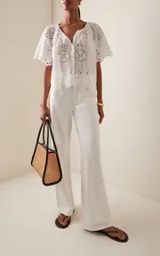 [Matteau] Broderie Anglaise Cotton Blouse
