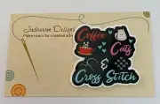 Needle Minder cross stitch coffee cats cross stitch minders