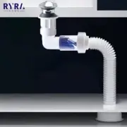 ABS Drain Hose Washbasin Corrugated Curved Pipe Bathroom Expandable Rotate Drain