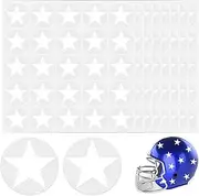 JIYIN 8 Sheets Star Football Helmet Stickers, Baseball Helmet Stickers Sports Helmet Stickers and Decals Football Helmet Accessories for Self Adhesive Hockey Stickers White Star Stickers