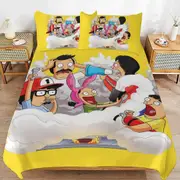 a1265 Bob\'s Burgers Duvet Cover Set, 3 Piece Bedding Set 86x70" Double Sided Printing Decorative Comforter Cover Set (1 Duvet Cover + 2 Pillow Shams)