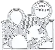 DzIxY Shadow Balloons Pentagram Metal Cutting Dies for Card Making Kit Embossing Paper Die Cuts Scrapbook Machine Stencils Storage Pockets Supplies