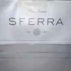 Sferra Marialva Cotton Silk Flat Sheet Full/ Queen Tin Gray Tone), NWT