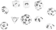 FUNNETOYU Board Acrylic Dice Multi-Faceted Digital Dice for Parties Families Schools