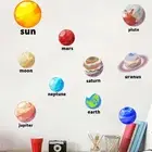 Glow Dark Planet Wall Stickers 10 Planets Glow Star Planets Wall Decor ~