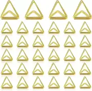 Triangle Shape Place Card Holders,60Pcs Gold Table Card Holder,Number Stands Cli