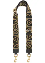 Marc Jacobs Logo-jacquard Canvas bag Strap - Black ONE SIZE