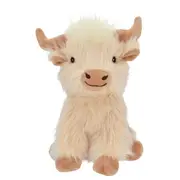 Multipet Highland Cow White Plush Dog Toy