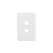 Clipsal Classic C2000 Series Two Gang Grid And Plate Horizontal/Vertical Mount White - C2032VH-WE