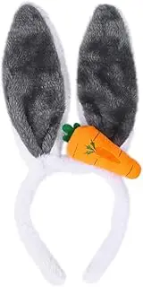 [FOMIYES] Plush Rabbit Ear Headband Carrot Design Fun Hair Accessory for Parties Festivals and Cosplay Style