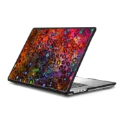 MacBook Pro 16-inch (M1 - M4) Impact Case RAINBOW DOTTY OCEAN - Colorful Whimsical Abstract Painting Polka Dot Bubbles Deep Red Magenta Crimson Purple Sea Underwater Bold Jewel Tone Fine Art