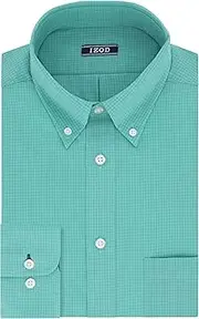 [IZOD] Men's FIT Dress Shirts Stretch Solid (Big and Tall), Yellow, 19" Neck 37"-38" Sleeve (3X-Large)