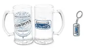 North QLD Queensland Cowboys NRL Glass Stein and Enamel Keyring Pack