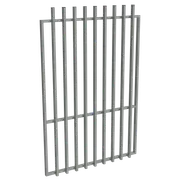 ProtectorAl 800 - 1200 x 1800mm Palladium Silver Aluminium Batten Pool Gate