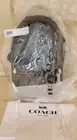 NEW Coach Charter Pack Bag Signature Canvas Smooth Leather Charcoal/Black