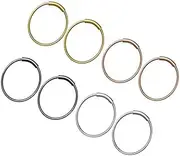 [WRITWAA] Nose Rings for Women 16pcs 8mm Stainless Steel Nose Stud Body Piercing Jewelry