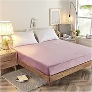 [BoNene] Queen Sheets Fitted Sheet for Winter Wine Color Warmer Soft Flannel Bed Sheet with Elastic Queen King Single Size Coral Fleece Bed Sheet Queen Sheet Set (Color : Type 2, Size : 120cmx200cmx25)