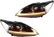 Car Front Lamps Compatible For Ford Focus 2009-2011 LED Auto Headlights Assembly Upgrade Demon Eyes Style Projector Lens Car Accessories