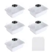 12 Pack 12 Cell Seeding Starting Trays Kit for Greenhouse Planting White