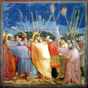 Art Giotto Renaissance The Kiss of Judas Mural Ceramic Backsplash Bath Tile 2616