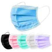 NEW Black/Blue/Pink/Gray Disposable Face Mask Ear-loop Mouth Cover USA Seller