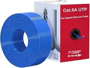 Ethernet Cable 300m Cat6A CMP UTP 23AWG Solid Pure Copper, PoE++, 10Gpbs 500MHz, Bulk Reelex No Tangle Pull Box for Switch Boxes, PoE Devices, Routers