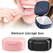 Retainer Box Teeth Brace Case Mouth Guard Soak Container Denture Storage Box AU