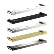Chrome Black Brushed Nickel Gold Gunmetal Metal Shower Bath Shelf Wall Mounted