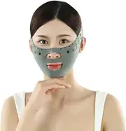 Collagen Night Wrapping Mask, Face Lifting Bandage, V Line Lifting Mask, Lifting Belt, Reusable V Line Chin Strap, Anti Wrinkle Bandage Green Improved Version