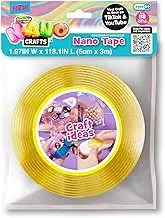 Nano Crafts Nano Tape - Wide Nano Bubble Tape - As Seen on Social Media - 3m x 5cm Thick Nano Tape - Yellow