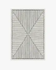 120' x 185' | Machine Washable Runner Rug | Kid & Pet Friendly | Indoor Rug | Jonathan Adler Inkdrop Black & Ivory Rug | Ruggable