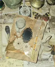 HANDMADE Pocket Book GRUNGE STEAMPUNK Junk Journal Grimoire Tome Cosplay Diary
