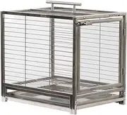 Bird Cage Stainless Steel Bird Cage Cockatiel Cage Parrot Cage with Slide-Out Tray and Feeders Bird Supplies