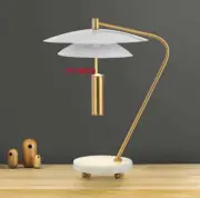 Nordic Marble Saucer Table Lamp Led Bedroom Study Room Gold Desk Light Fixture