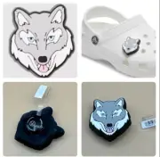Crocs Jibbitz Charm Wolf in Grey • Authentic Jibbitz NWT (RARE)