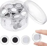 45 Pieces Whiteboard Magnets Round Refrigerator Magnets Dry Board Mini Fridge Teacher Supplies for Home Offices(3 cm,Clear)