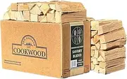 Savory Blend 5 Inch Universal Cooking Firewood - 8lbs. ~575cuin Premium Kiln Dried Cooking Wood for Grills, Smokers and Ooni, Solo, Bertello Pizza Ovens (Savory Hardwood Blend)