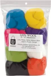 Wistyria Editions Wool Roving 12" .25oz 8/Pkg-Classic (Pack of 1)