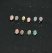 WHOLESALE 5PR 925 SOLID STERLING SILVER ETHIOPIAN OPAL STUD EARRING LOT r325