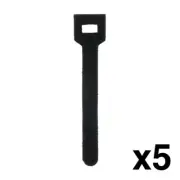 Construct Pro Hook & Loop Fastening Cable Ties, 4-inch (Black, 5 Pack)