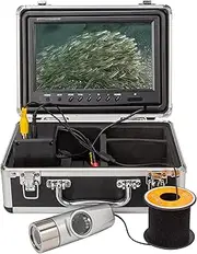 Underwater Fishing Camera, Video Fish Finder DVR Function 7 Inch Color Screen with Dual Camera Viewing, 20 Lights 30M Cable for Lake Sea Boat Ice Fishing